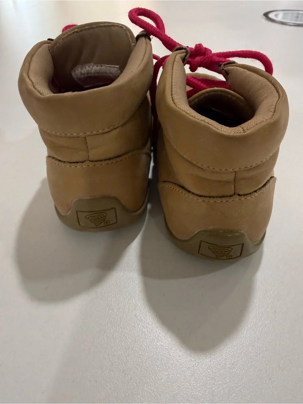 Twister Toddler Size 6 Tan Pink Moc Toe Chukka Shoes Boots